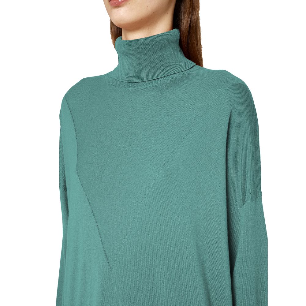 Alpha Studio Green Silk Sweater by Alpha Studio