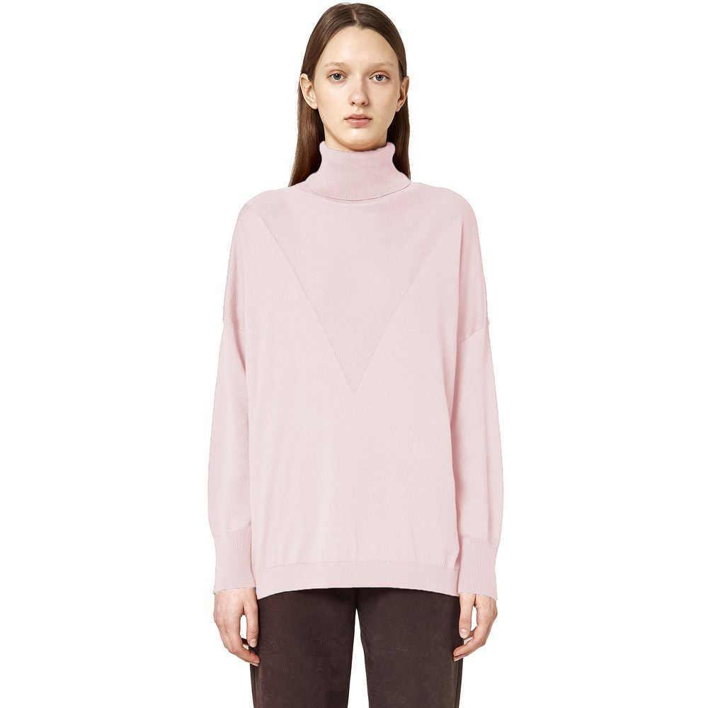Alpha Studio Pink Silk Sweater by Alpha Studio