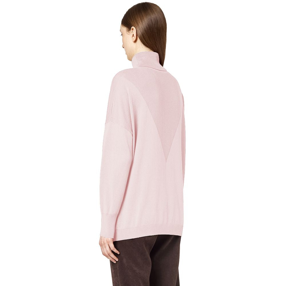 Alpha Studio Pink Silk Sweater by Alpha Studio