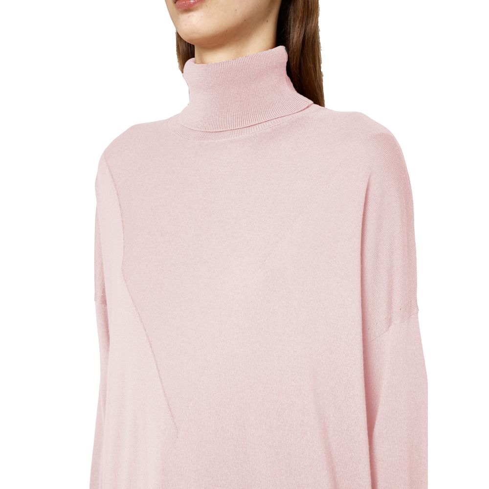 Alpha Studio Pink Silk Sweater by Alpha Studio