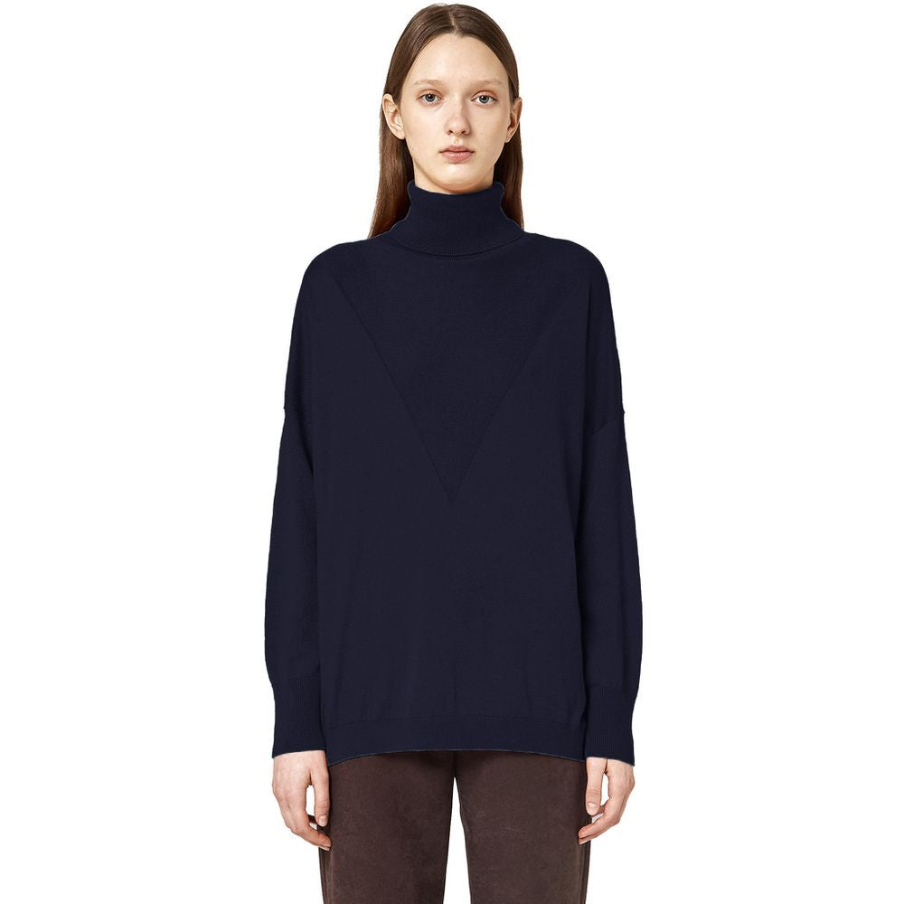 Alpha Studio Blue Silk Sweater by Alpha Studio