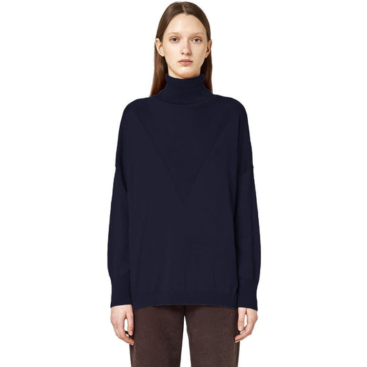 Alpha Studio Blue Silk Sweater by Alpha Studio