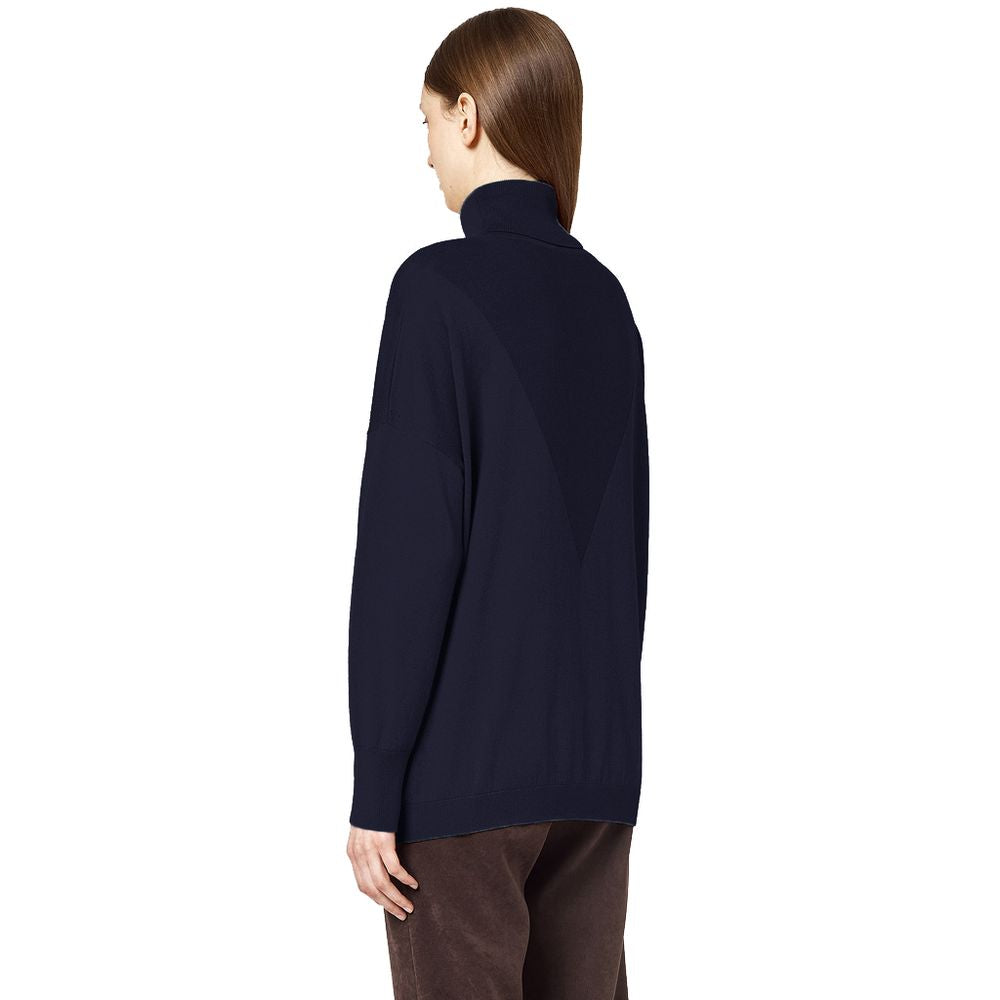 Alpha Studio Blue Silk Sweater by Alpha Studio