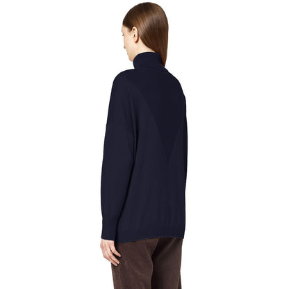 Alpha Studio Blue Silk Sweater by Alpha Studio