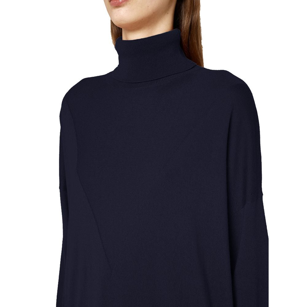 Alpha Studio Blue Silk Sweater by Alpha Studio