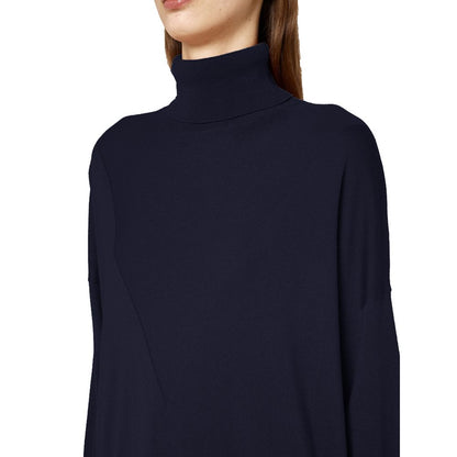 Alpha Studio Blue Silk Sweater by Alpha Studio
