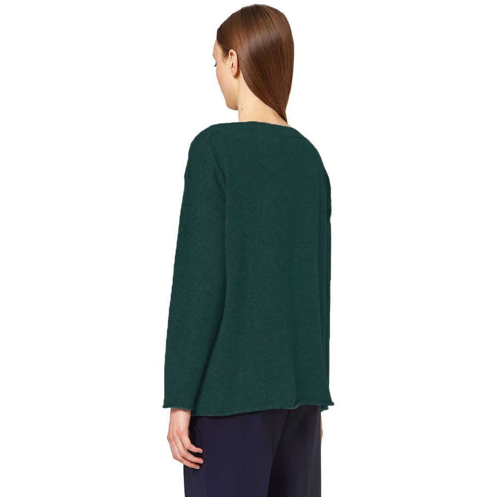 Alpha Studio Green Silk Sweater by Alpha Studio