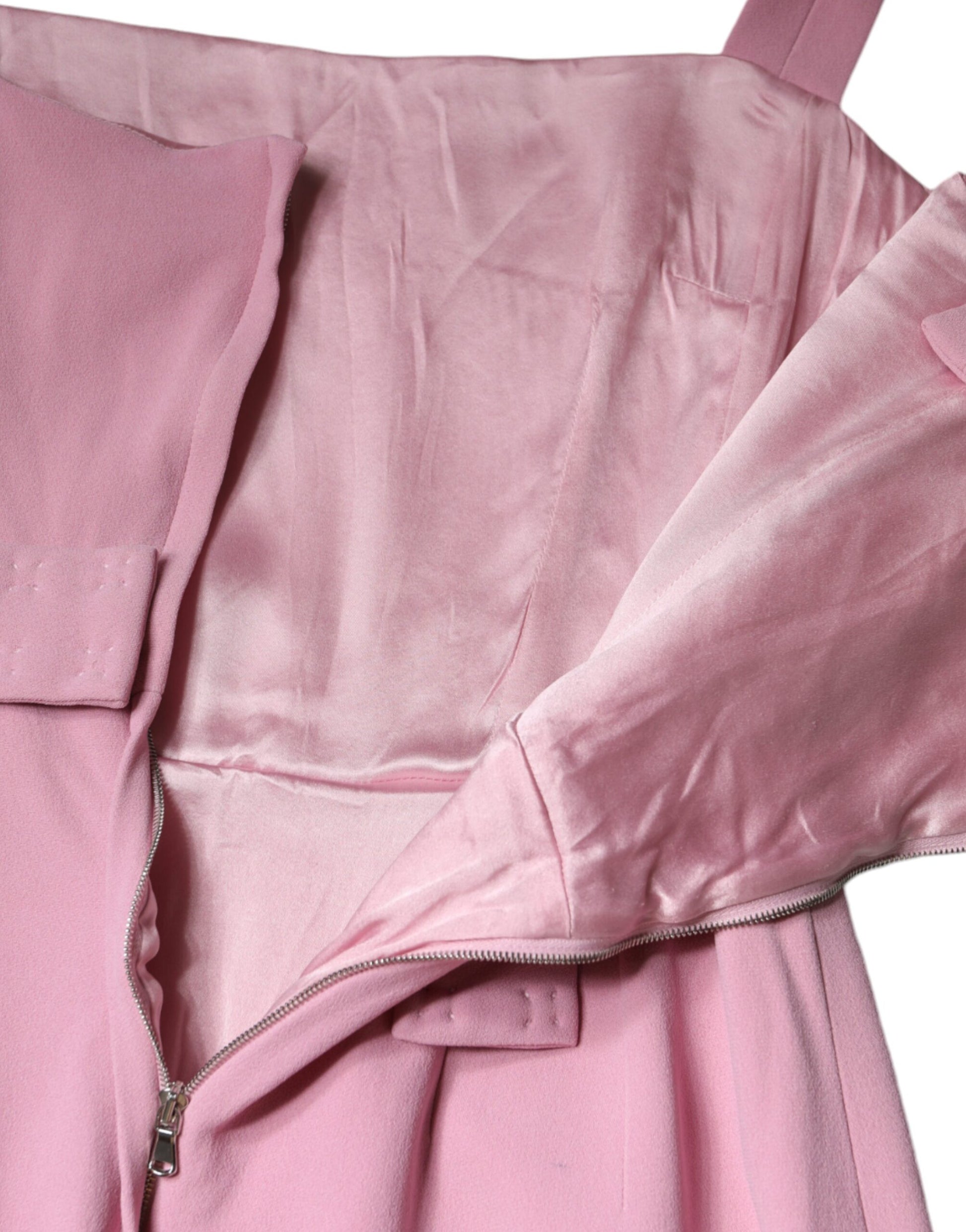 Dolce & Gabbana Pink A-line Flare Viscose Sleeveless Dress by Dolce & Gabbana