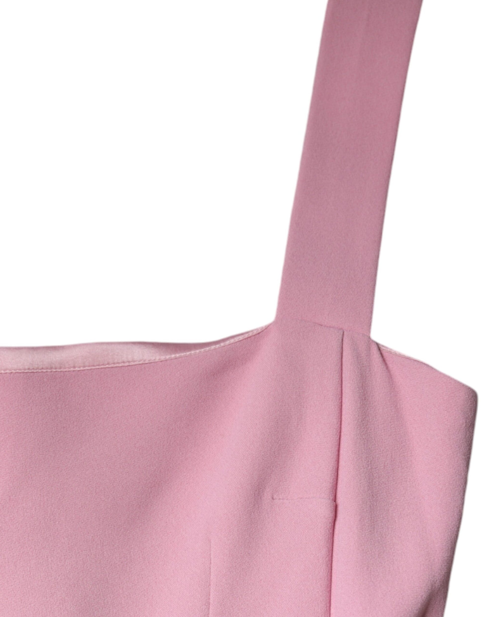 Dolce & Gabbana Pink A-line Flare Viscose Sleeveless Dress by Dolce & Gabbana