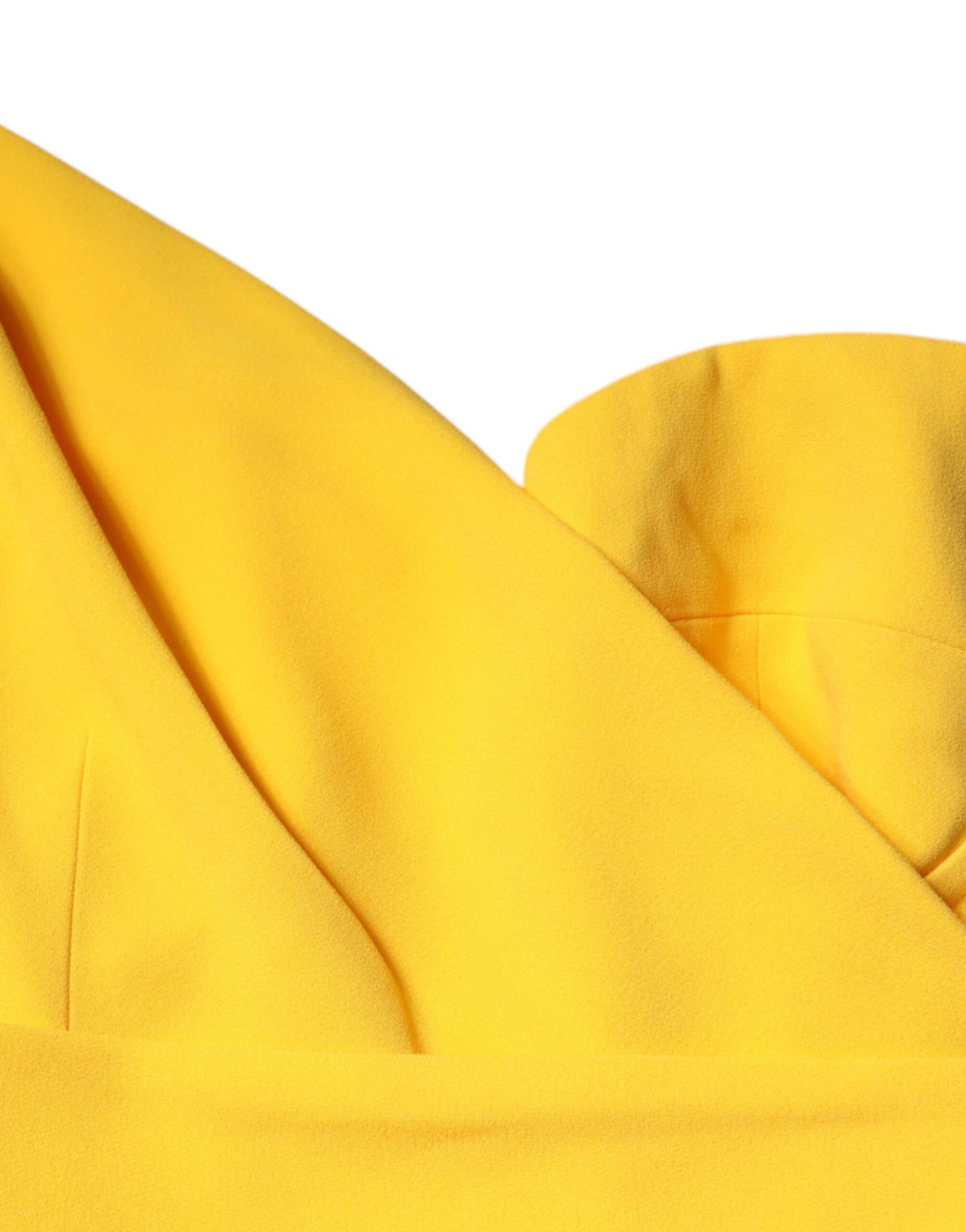 Dolce & Gabbana Yellow One Shoulder Side Slit Midi Dress by Dolce & Gabbana