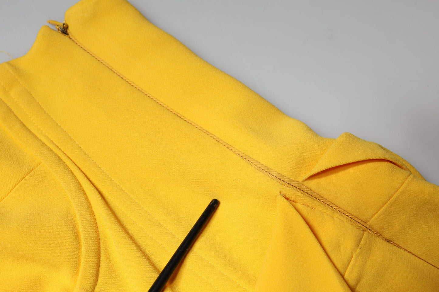 Dolce & Gabbana Yellow One Shoulder Side Slit Midi Dress by Dolce & Gabbana