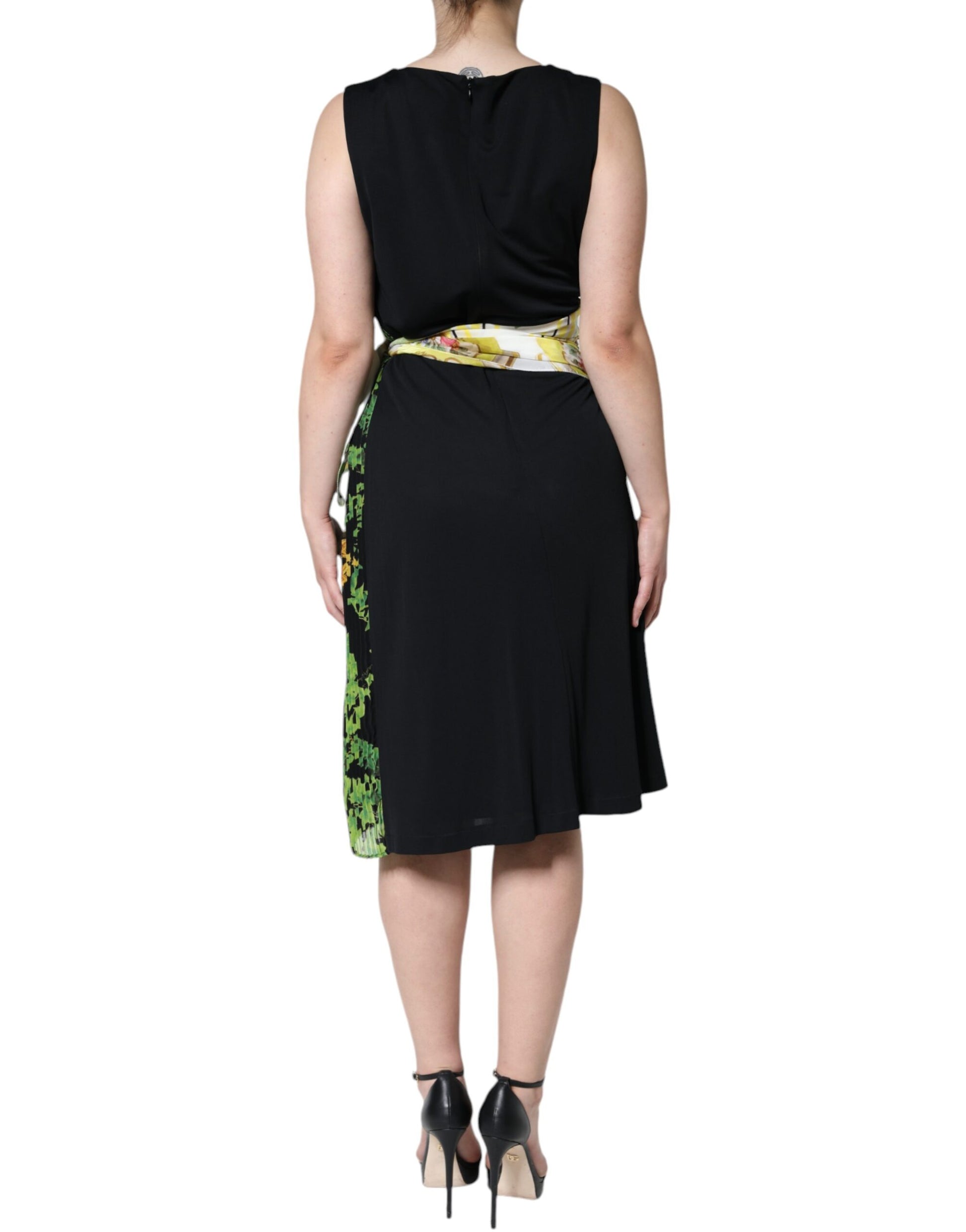 Roberto Cavalli Multicolor Floral Sheath Knee Length Dress by Roberto Cavalli