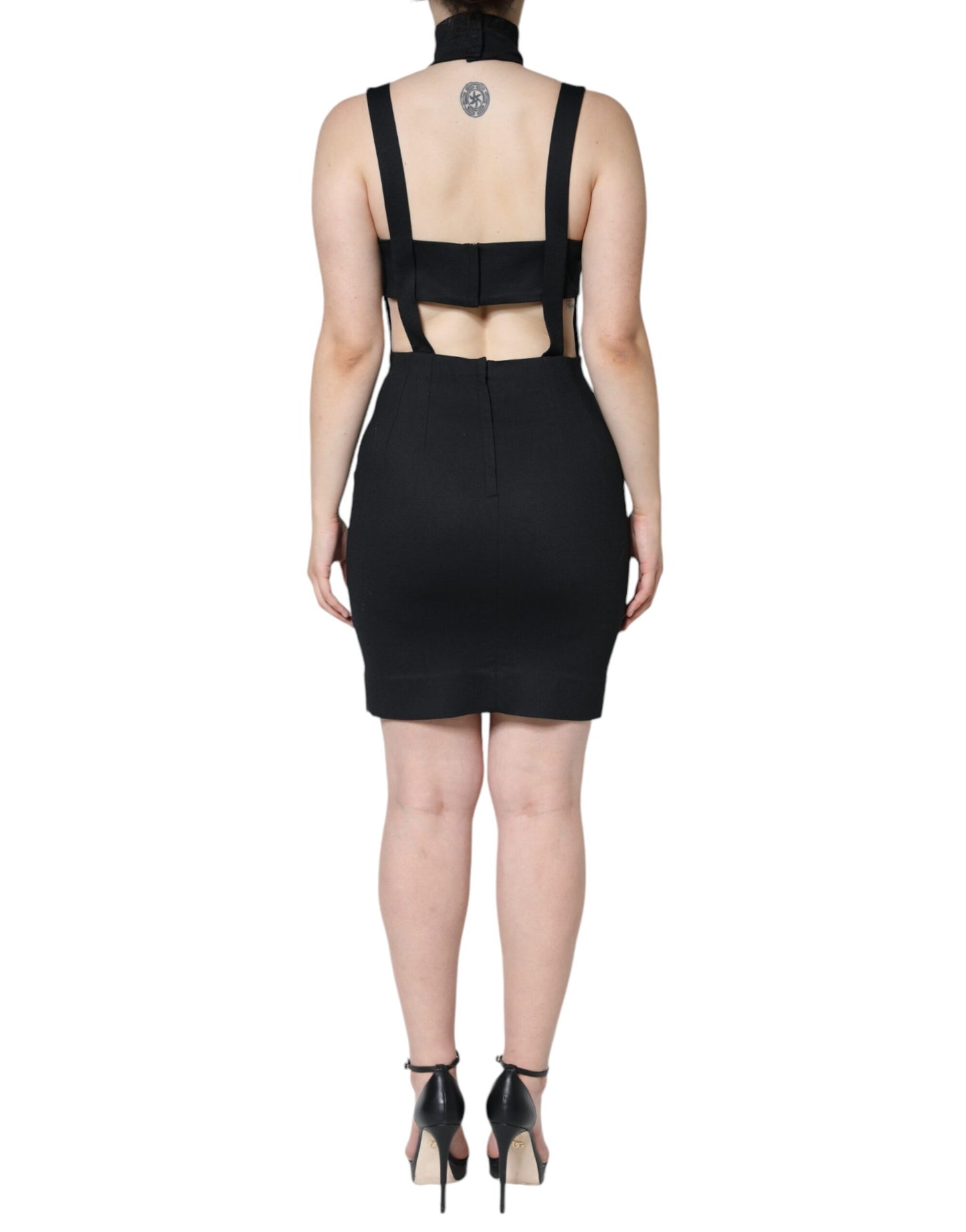 Dolce & Gabbana Black Cut Out Sleeveless Bodycon Mini Dress by Dolce & Gabbana