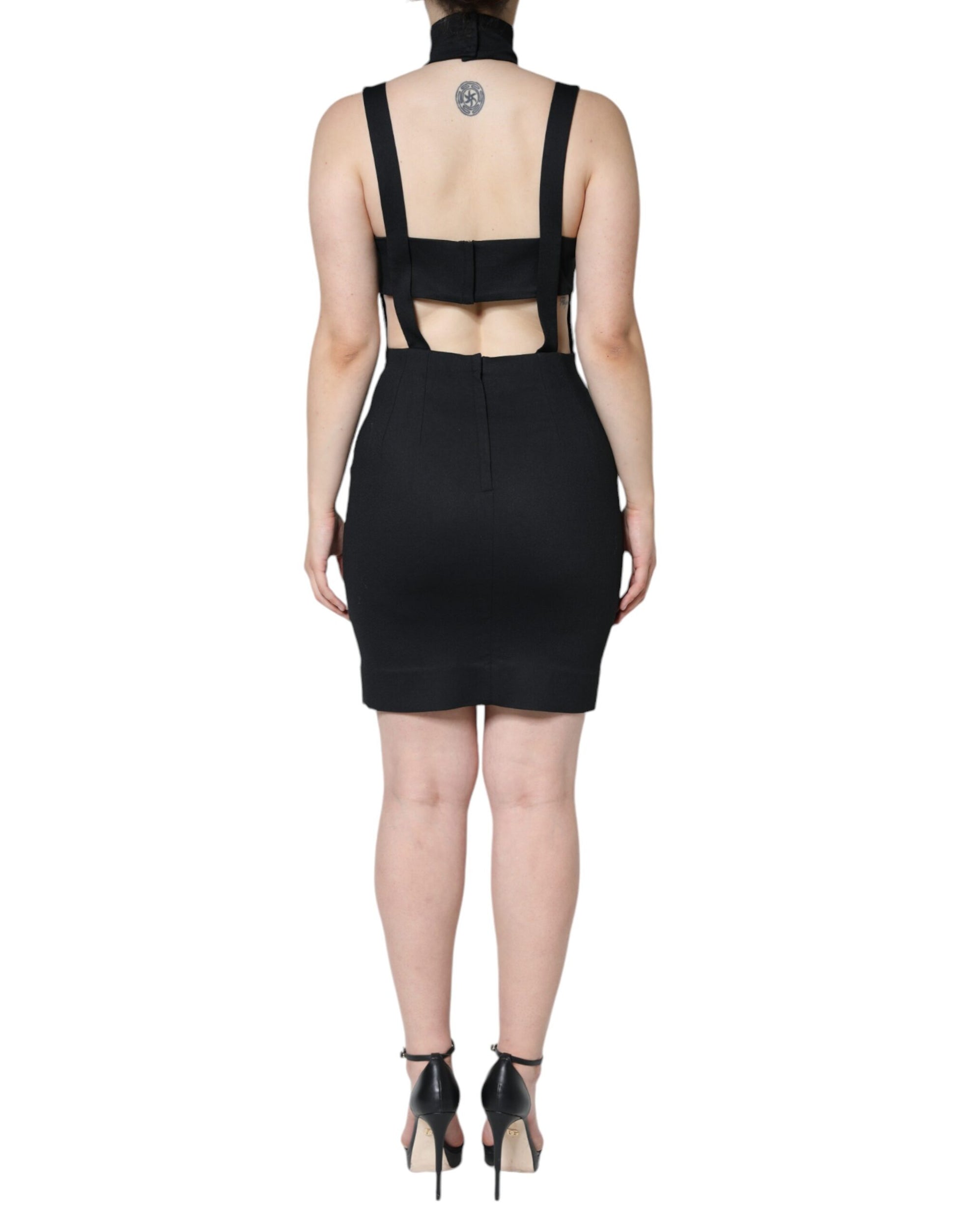 Dolce & Gabbana Black Cut Out Sleeveless Bodycon Mini Dress by Dolce & Gabbana