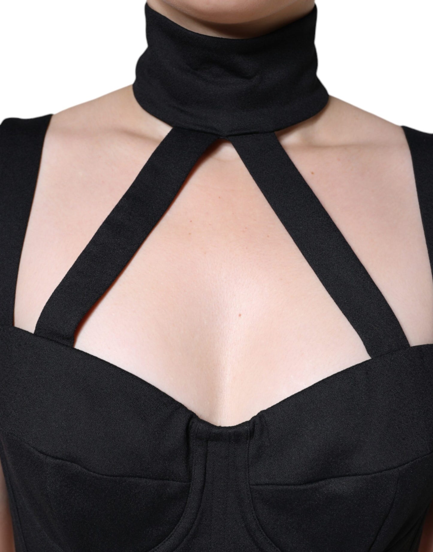 Dolce & Gabbana Black Cut Out Sleeveless Bodycon Mini Dress by Dolce & Gabbana