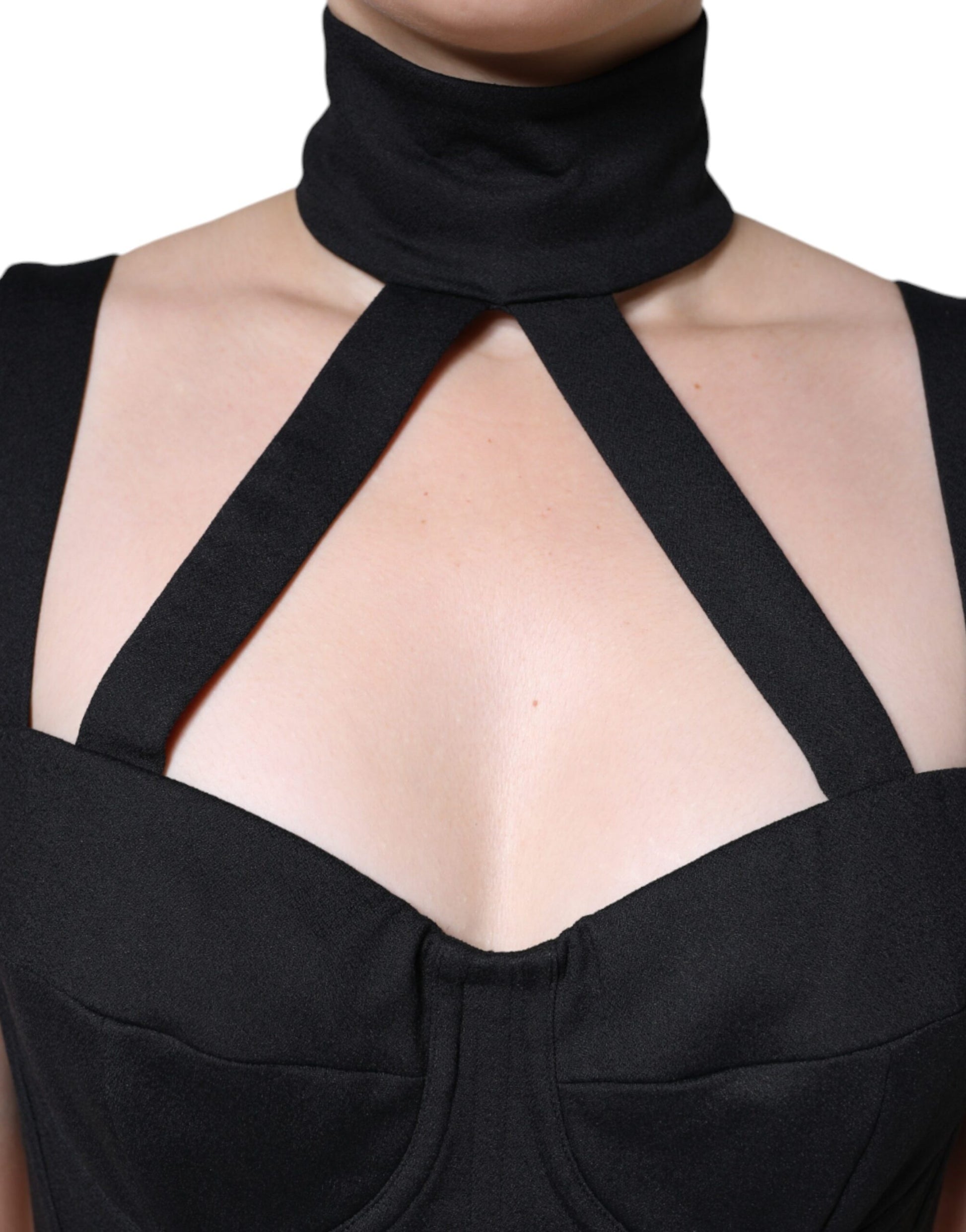 Dolce & Gabbana Black Cut Out Sleeveless Bodycon Mini Dress by Dolce & Gabbana