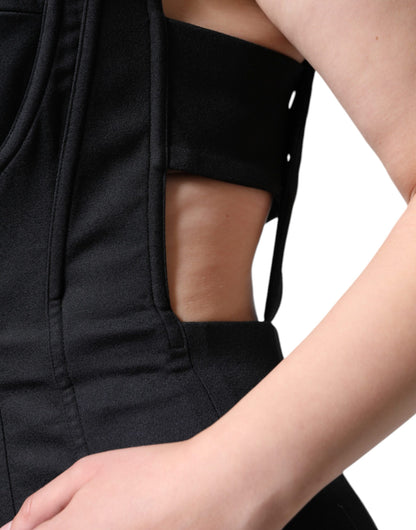 Dolce & Gabbana Black Cut Out Sleeveless Bodycon Mini Dress by Dolce & Gabbana
