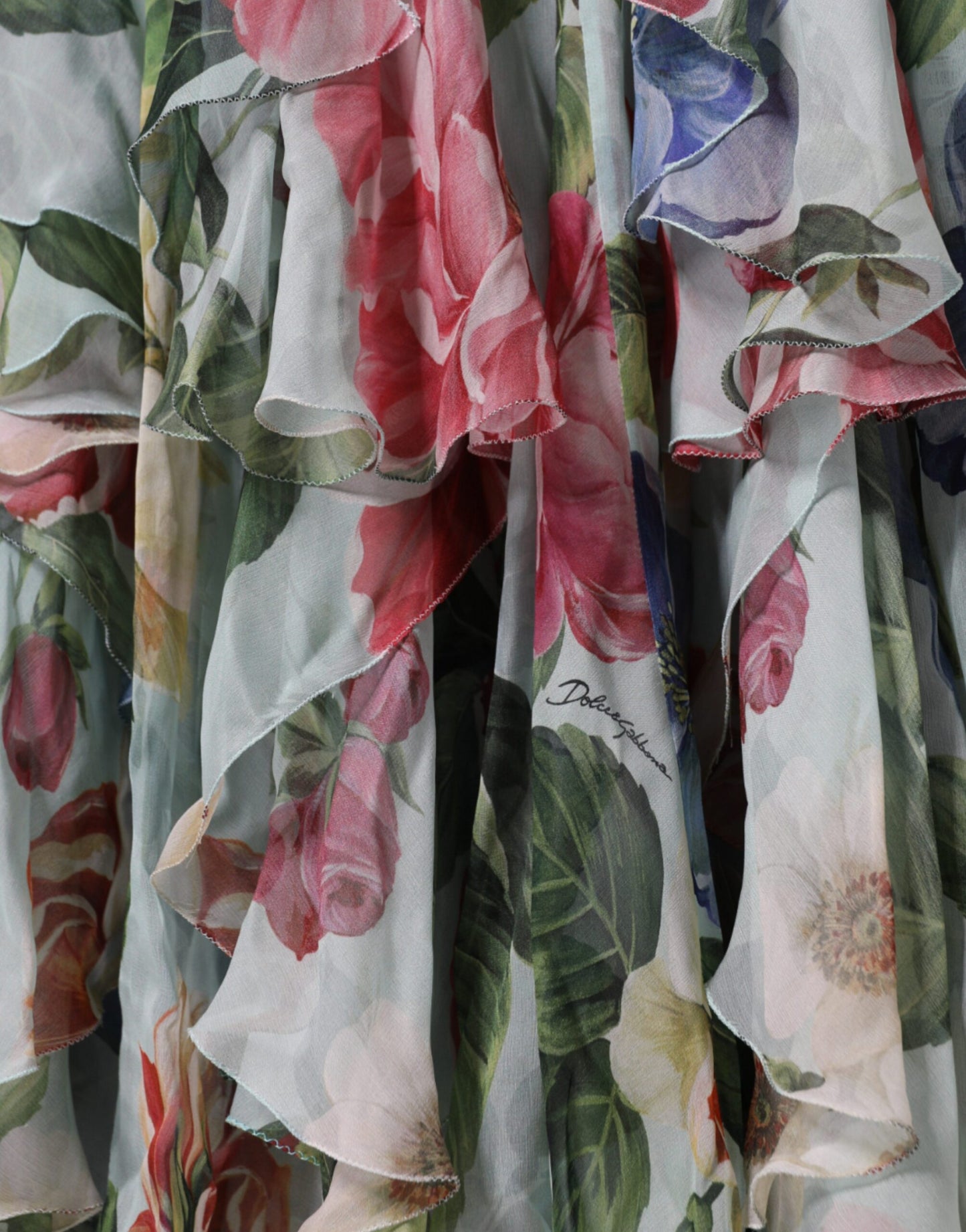 Dolce & Gabbana Multicolor Floral Silk Long Gown Dress by Dolce & Gabbana