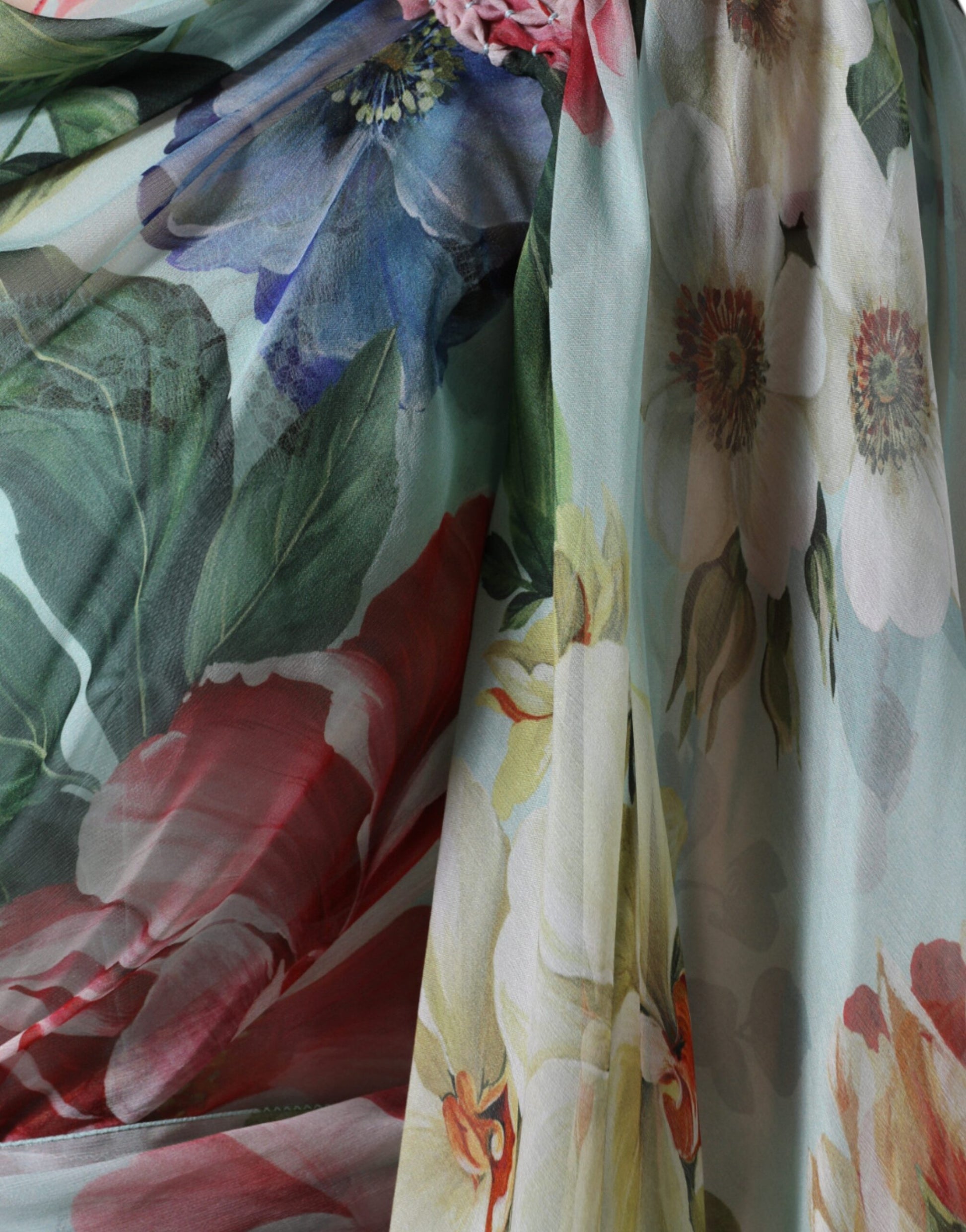 Dolce & Gabbana Multicolor Floral Silk Long Gown Dress by Dolce & Gabbana