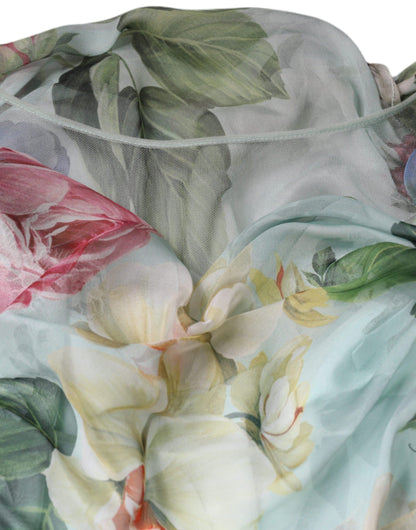 Dolce & Gabbana Multicolor Floral Silk Long Gown Dress by Dolce & Gabbana