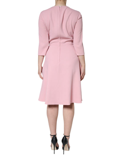 Dolce & Gabbana Pink A-line Viscose 3/4 Sleeves Dress by Dolce & Gabbana