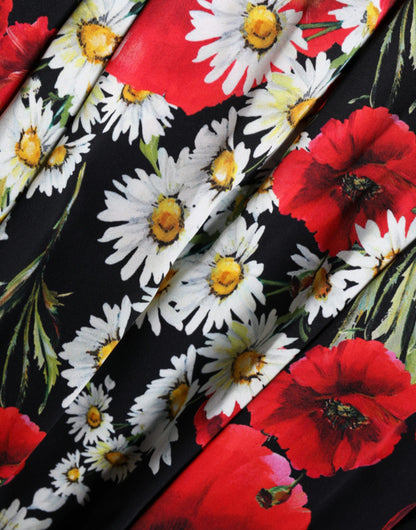 Dolce & Gabbana Black Floral Silk Sleeveless Long Gown Dress by Dolce & Gabbana