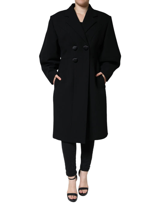 Trench-coat croisé noir Dolce &amp; Gabbana