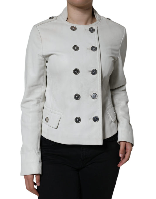 Dolce &amp; Gabbana Veste blazer blanche à double boutonnage