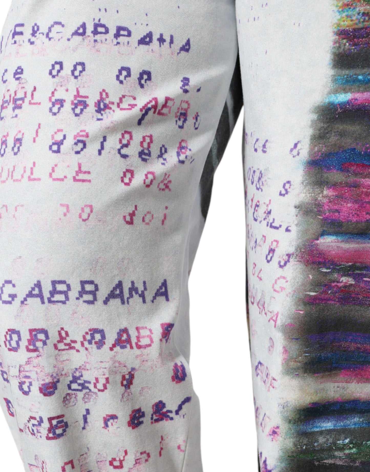 Dolce & Gabbana Multicolor Cotton Stretch High Waist Denim Jeans by Dolce & Gabbana