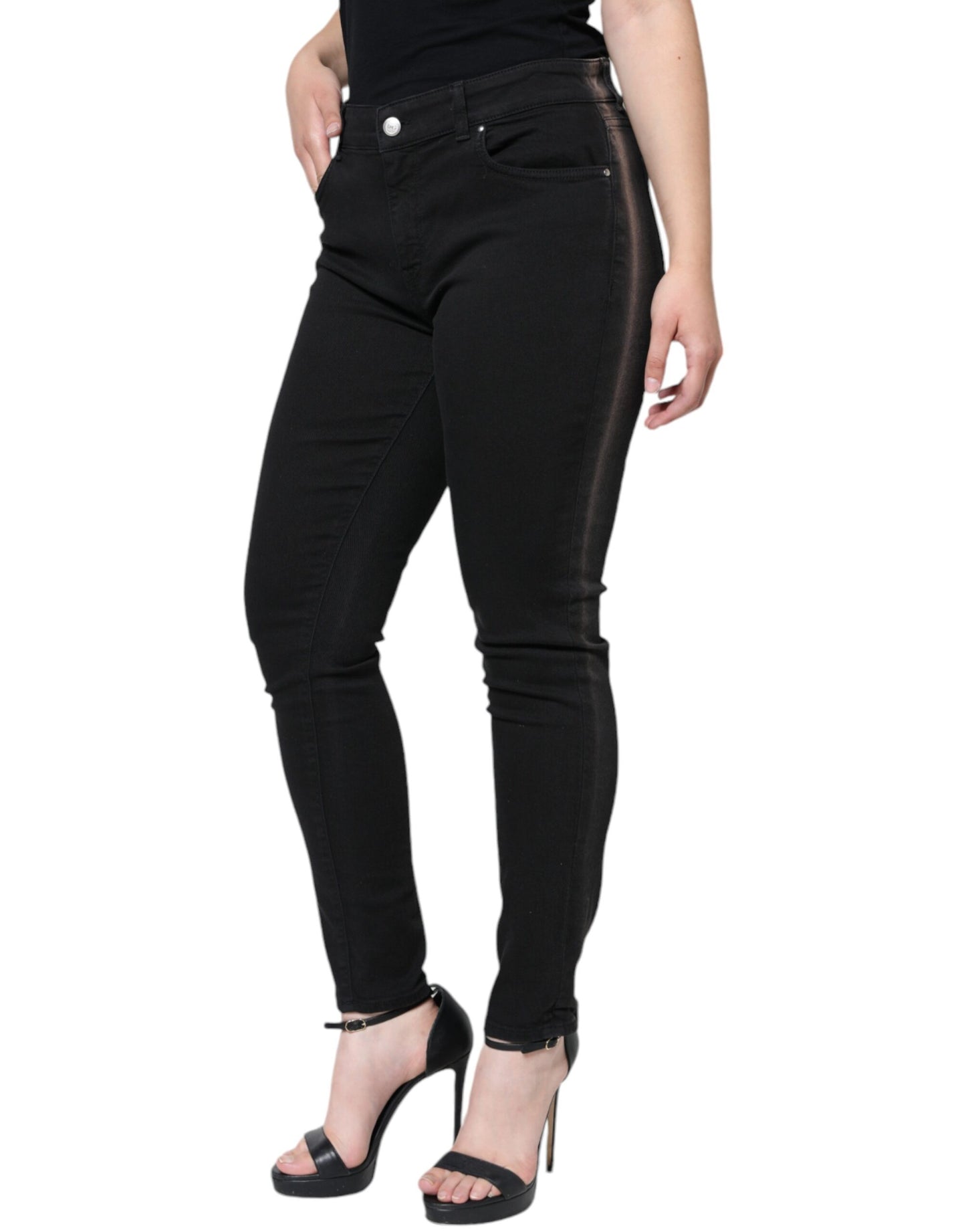 Dolce & Gabbana Black Cotton Stretch Skinny Denim Jeans by Dolce & Gabbana