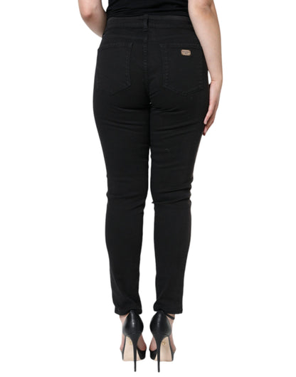 Dolce & Gabbana Black Cotton Stretch Skinny Denim Jeans by Dolce & Gabbana