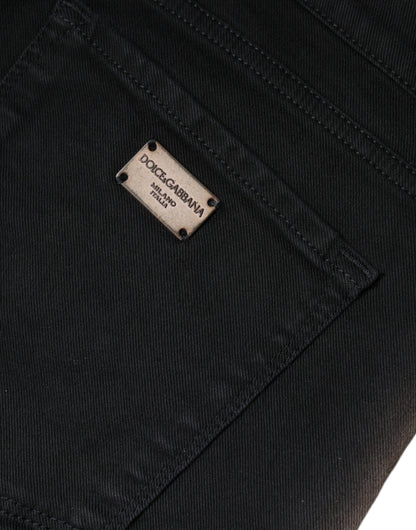 Dolce & Gabbana Black Cotton Stretch Skinny Denim Jeans by Dolce & Gabbana