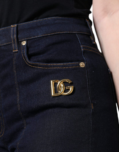Dolce & Gabbana Black Cotton Blend Skinny Denim Jeans by Dolce & Gabbana