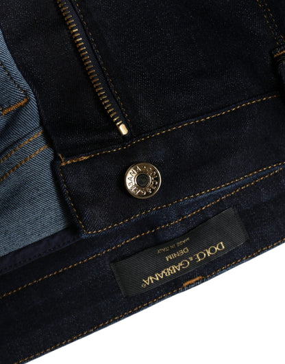 Dolce & Gabbana Black Cotton Blend Skinny Denim Jeans by Dolce & Gabbana