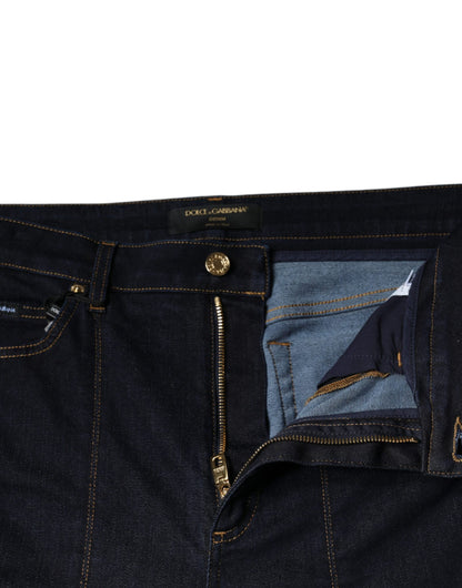Dolce & Gabbana Black Cotton Blend Skinny Denim Jeans by Dolce & Gabbana