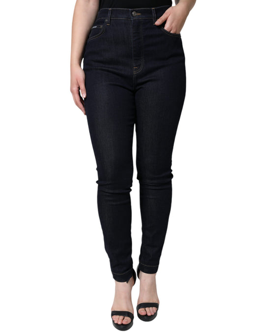 Dolce & Gabbana Black GRACE High Waist Skinny Denim Jeans by Dolce & Gabbana