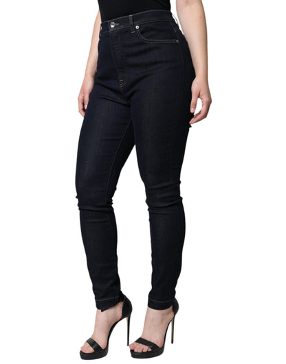 Dolce & Gabbana Black GRACE High Waist Skinny Denim Jeans by Dolce & Gabbana