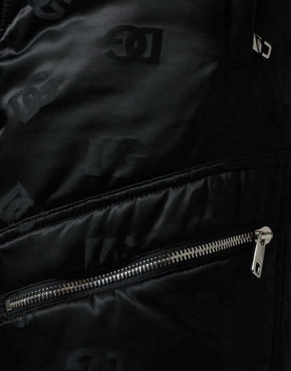 Dolce & Gabbana Black Quilted High Waist Women Wide Leg Pants by Dolce & Gabbana