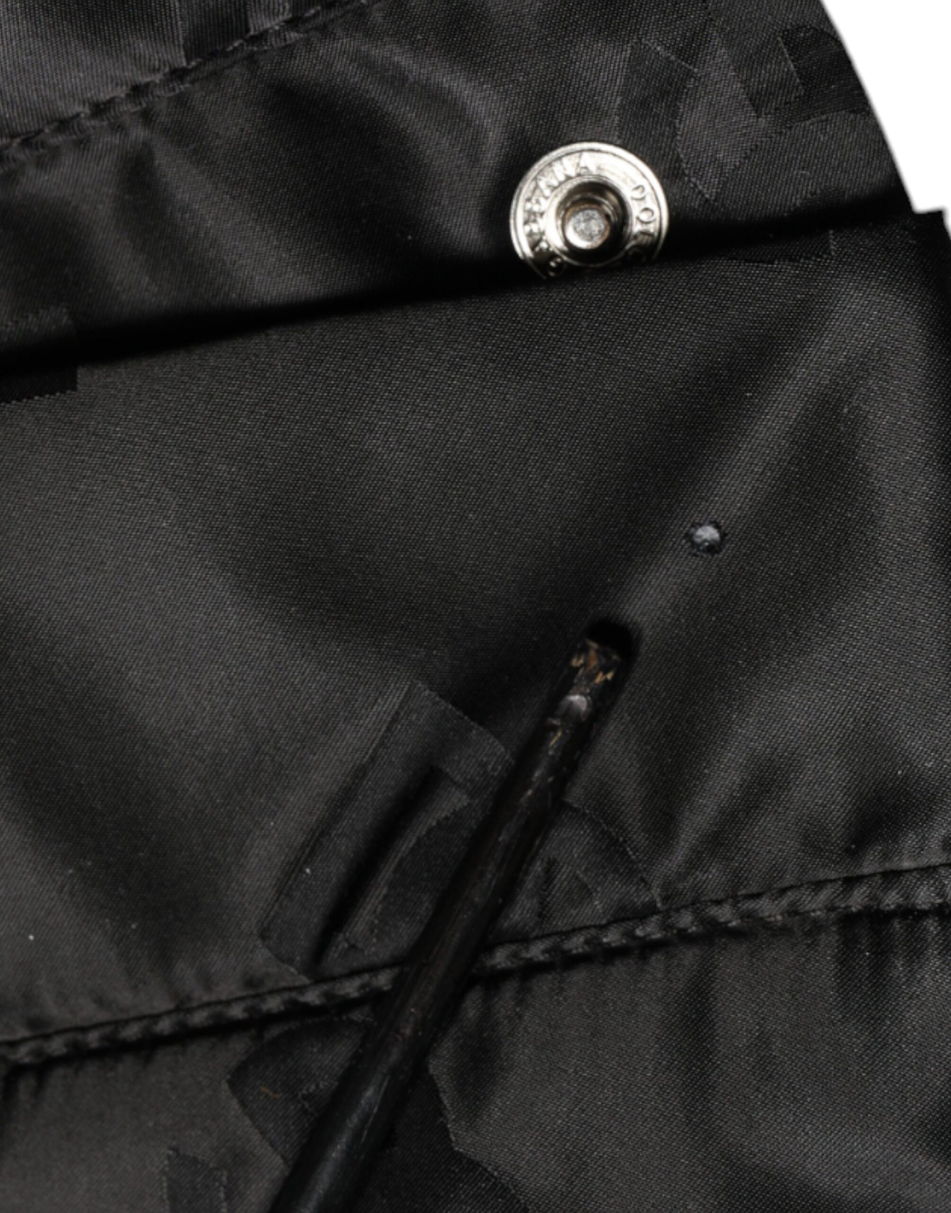 Dolce & Gabbana Black Quilted High Waist Women Wide Leg Pants by Dolce & Gabbana
