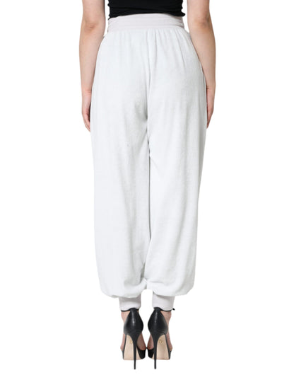 Dolce & Gabbana White Nylon Jogger Sweatpants Pants by Dolce & Gabbana