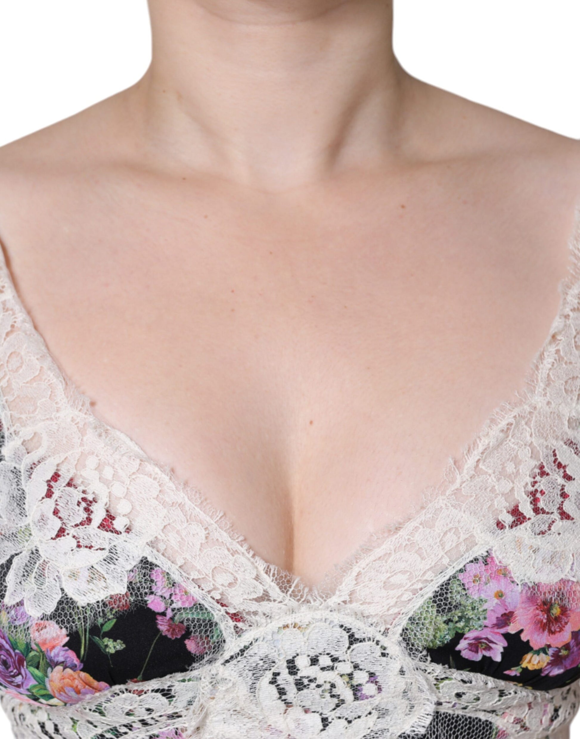 Dolce & Gabbana Black Floral Lace Short Sleeves Blouse Top by Dolce & Gabbana