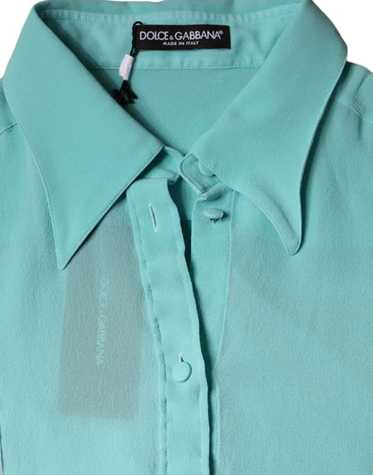 Dolce & Gabbana Multicolor Long Sleeve Button Blouse Top by Dolce & Gabbana