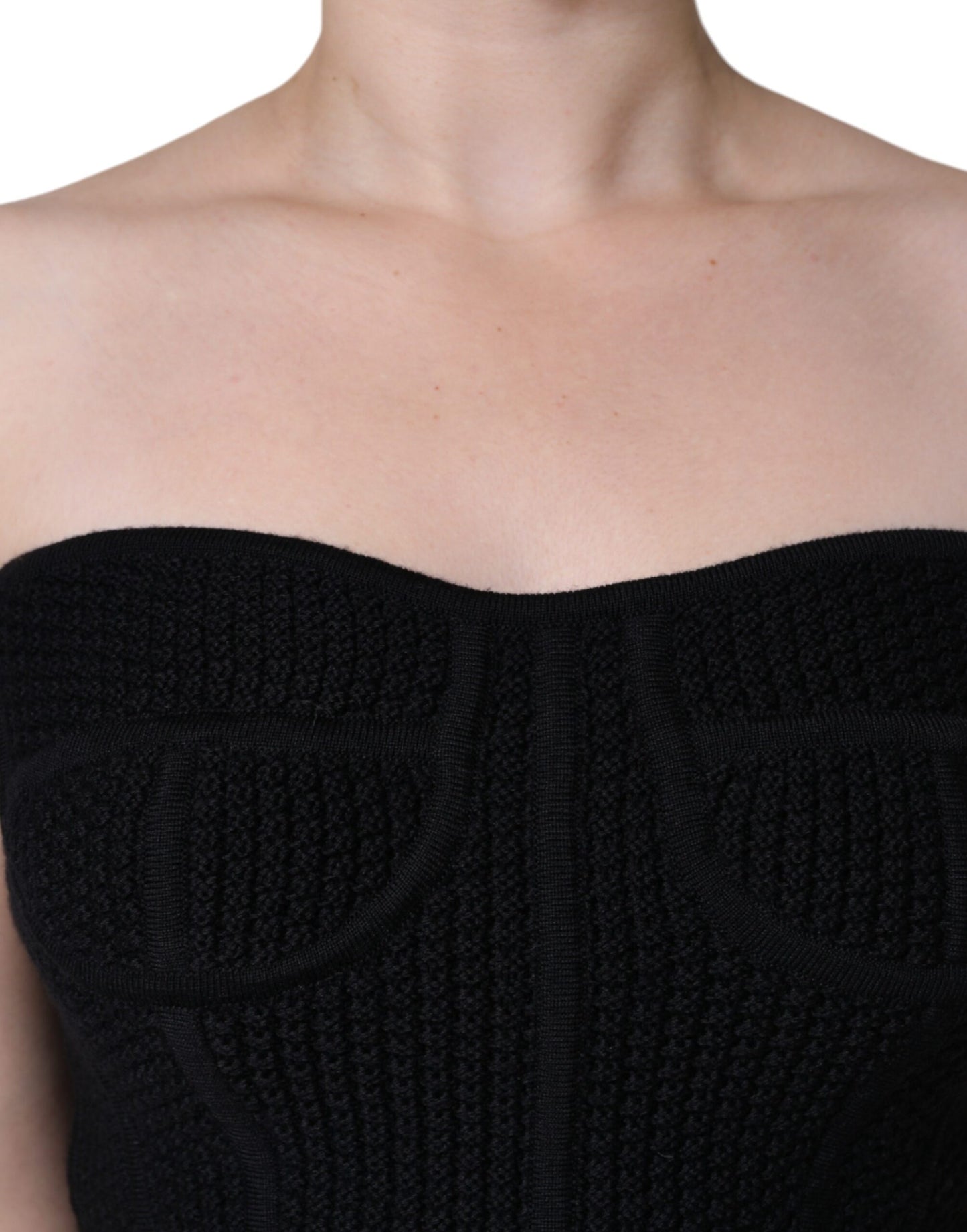 Dolce & Gabbana Black Bustier Sleeveless Corset Blouse Top by Dolce & Gabbana
