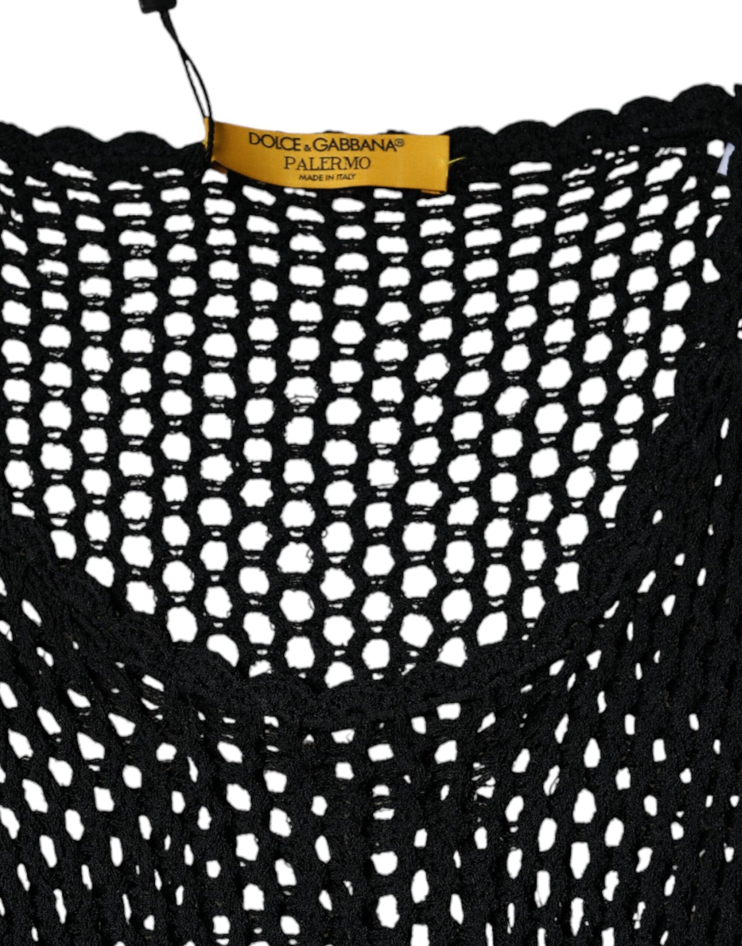 Dolce & Gabbana Black Mesh See Through Sleeveless Tank Top by Dolce & Gabbana
