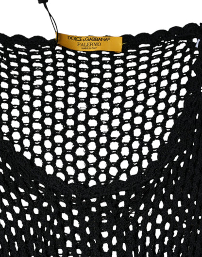 Dolce & Gabbana Black Mesh See Through Sleeveless Tank Top by Dolce & Gabbana