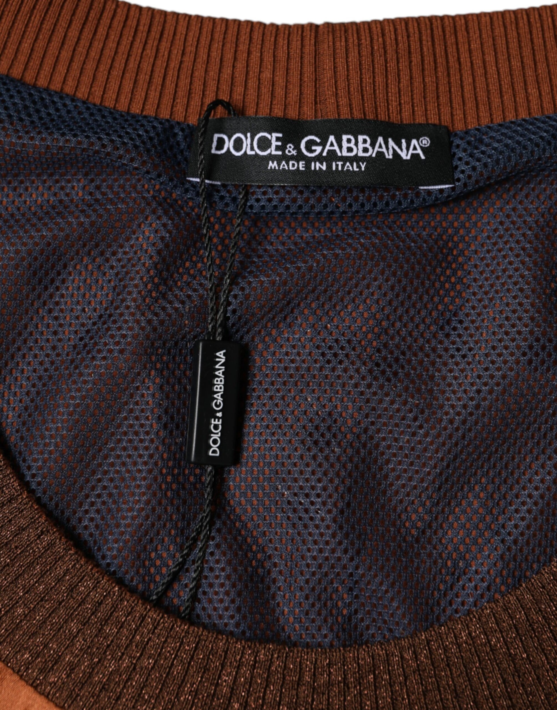 Dolce & Gabbana Brown Crystal Embellished Sleeveless Tank Top by Dolce & Gabbana