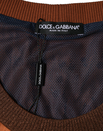 Dolce & Gabbana Brown Crystal Embellished Sleeveless Tank Top by Dolce & Gabbana
