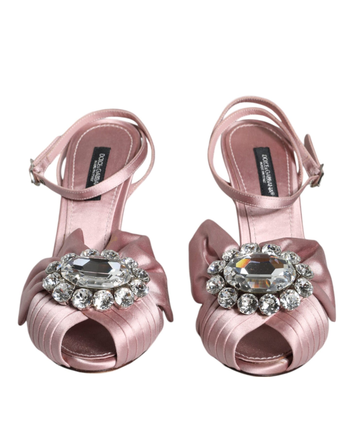 Dolce & Gabbana Pink Keira Crystal Heels Sandals Shoes by Dolce & Gabbana