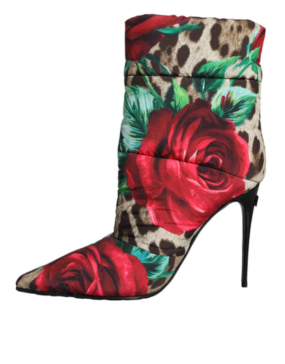 Bottes mi-mollet Dolce &amp; Gabbana multicolores à imprimé léopard et rose