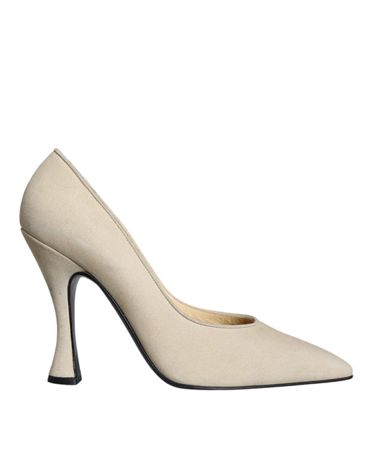Escarpins à talons hauts en daim beige Dolce &amp; Gabbana